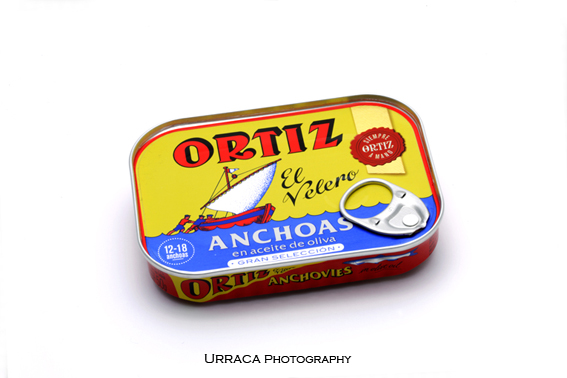 Fotografía de producto para Conservas Ortiz en Donostia